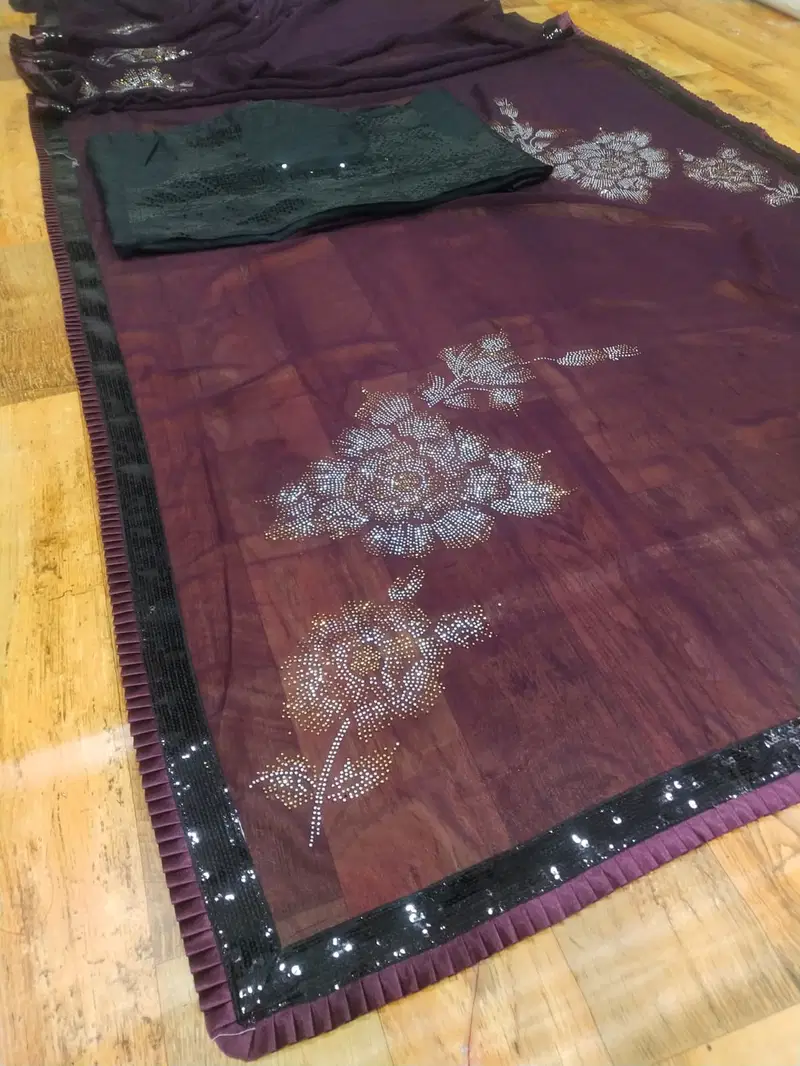 Madhuri Dixit Designer Georgette Party Wear Sarees